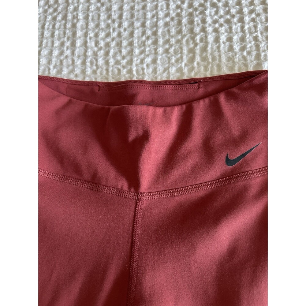 Nike DRI FIT Leggings Sz S Rust Color With Colored Stripes. - Picture 4 of 5
